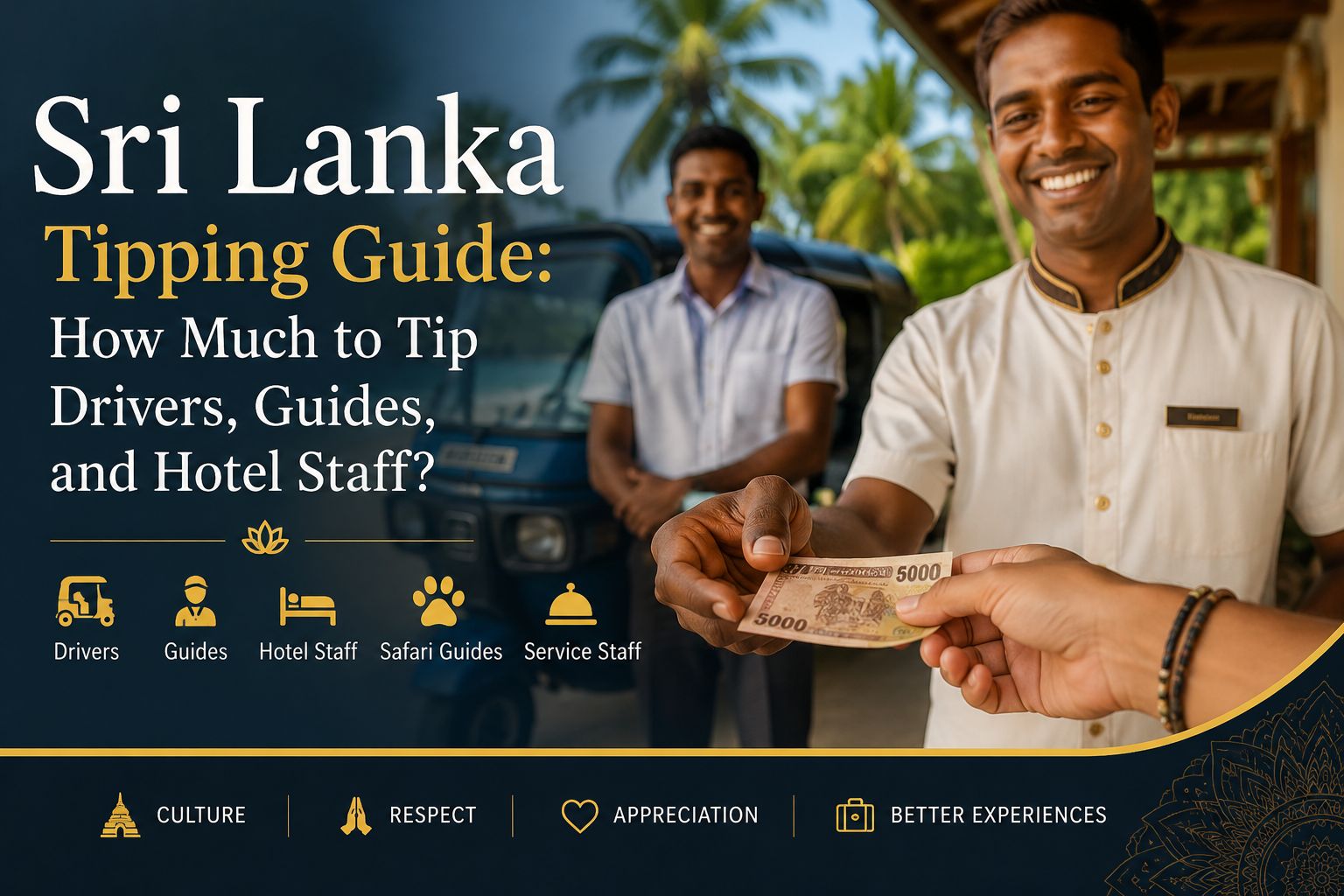 Sri Lanka Tipping Guide: When, Where, and Why to Tip During Your Trip